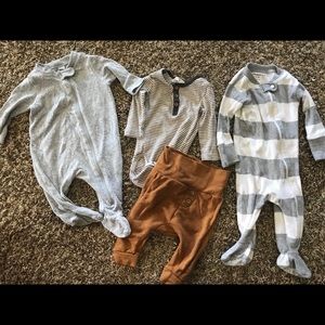 0-3 month h&m outfit, Burt’s bees pajama&oldnavy